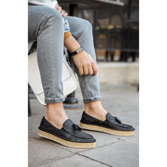 CH119 - CBT Tassels Erkek Ayakkabı SIYAH