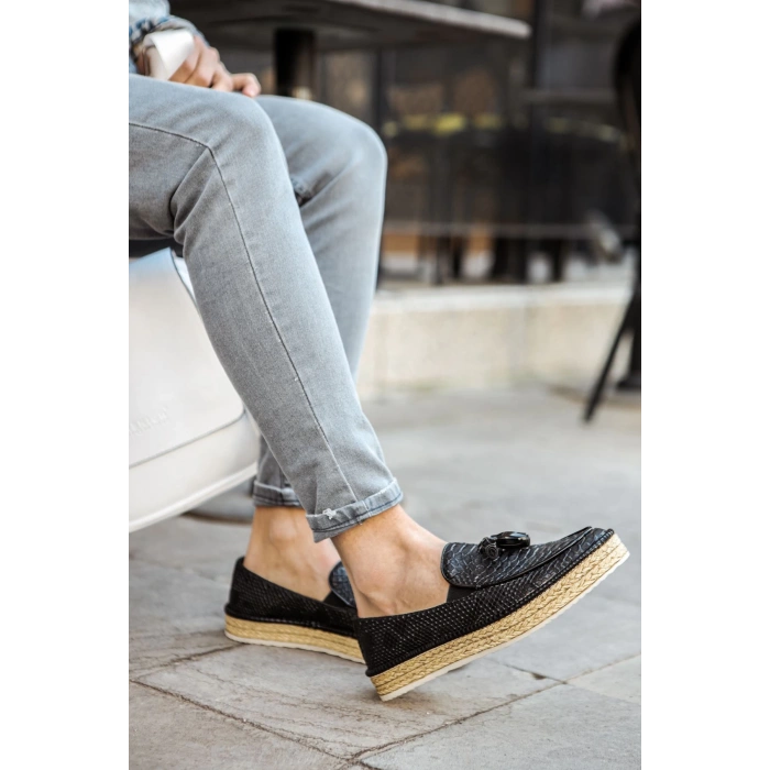 CH119 - CBT Tassels Erkek Ayakkabı SIYAH