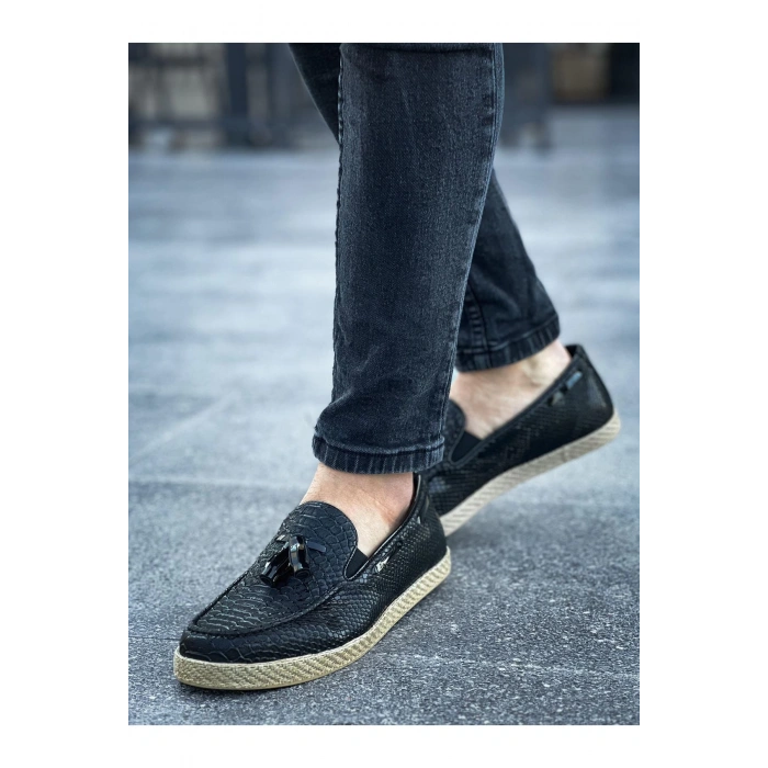 CH141 - HT Croco Erkek Ayakkabı SIYAH