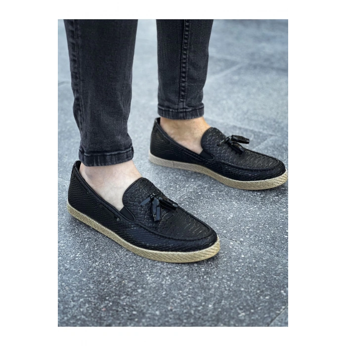 CH141 - HT Croco Erkek Ayakkabı SIYAH