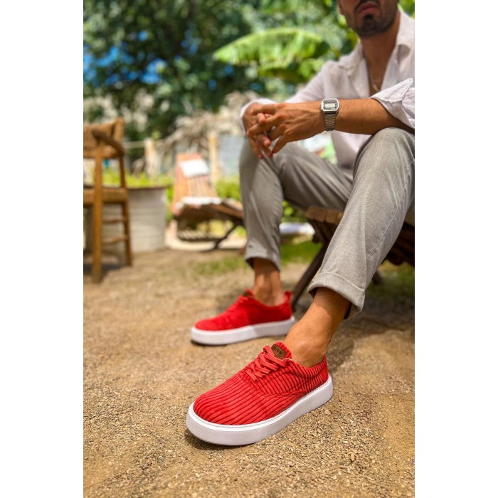 CH173 - KBT Velluto Erkek Ayakkabı KIRMIZI