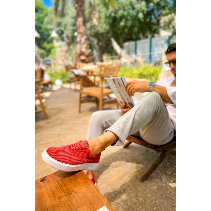 CH173 - KBT Velluto Erkek Ayakkabı KIRMIZI