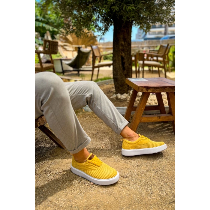 CH173 - KBT Velluto Erkek Ayakkabı SARI