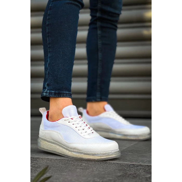 CH181 - RRT İpekyol  Erkek Ayakkabı BEYAZ / KIRMIZI