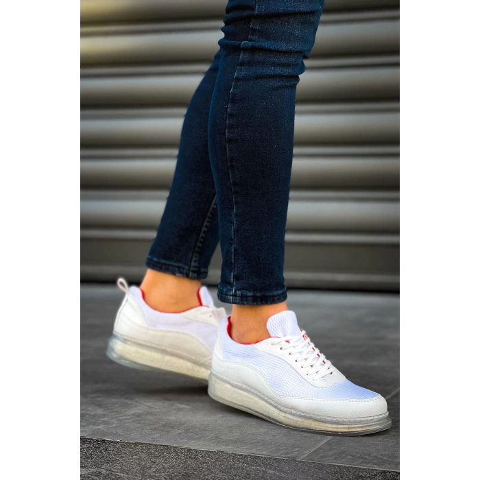 CH181 - RRT İpekyol  Erkek Ayakkabı BEYAZ / KIRMIZI