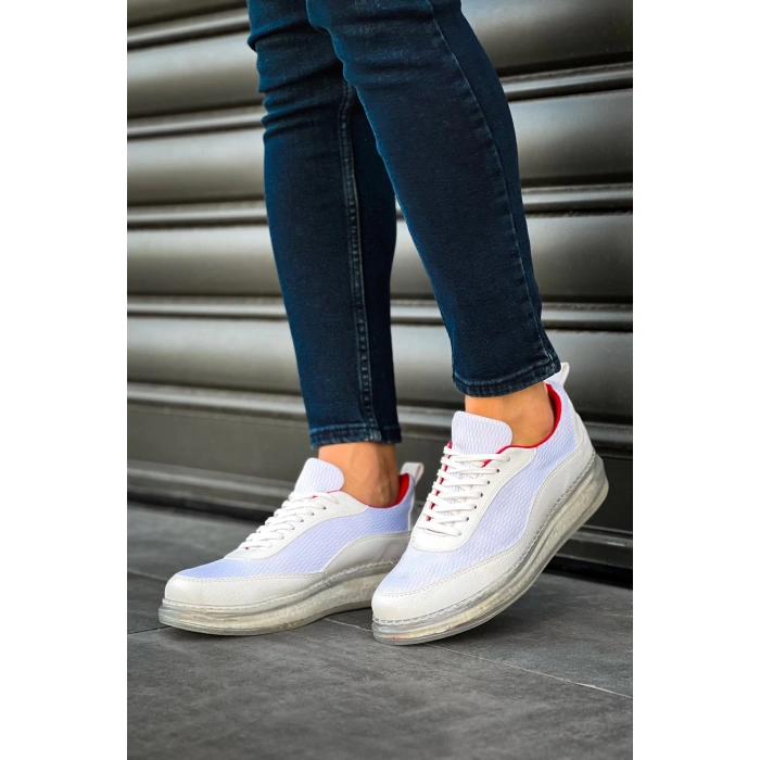 CH181 - RRT İpekyol  Erkek Ayakkabı BEYAZ / KIRMIZI