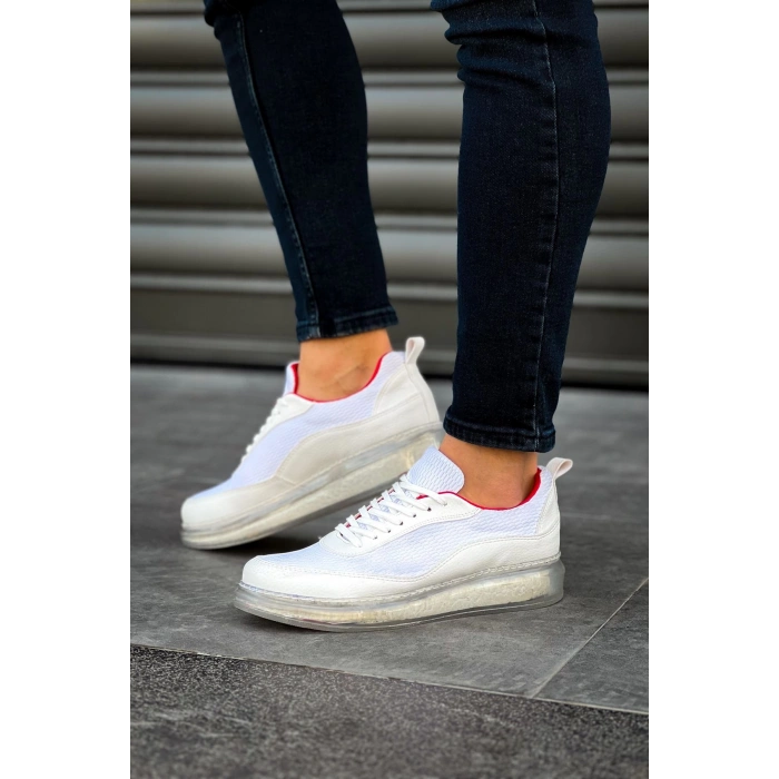 CH181 - RRT İpekyol  Erkek Ayakkabı BEYAZ / KIRMIZI