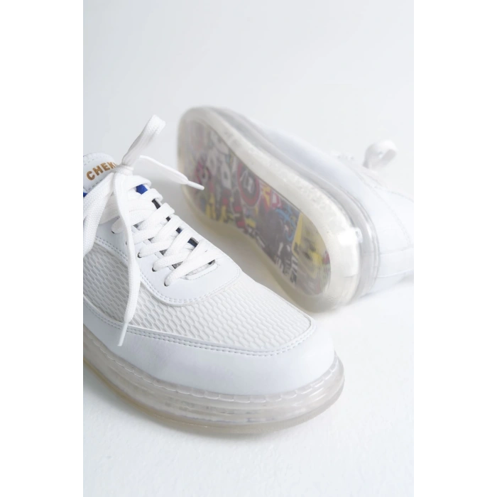 CH181 - RRT İpekyol  Erkek Ayakkabı BEYAZ / SAX MAVI