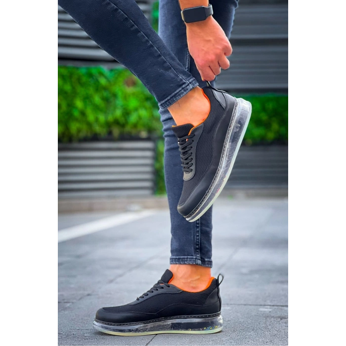 CH181 - RRT İpekyol  Erkek Ayakkabı SIYAH - TURUNCU