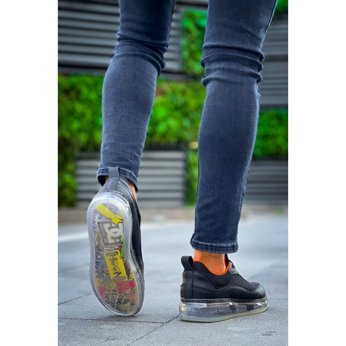 CH181 - RRT İpekyol  Erkek Ayakkabı SIYAH - TURUNCU