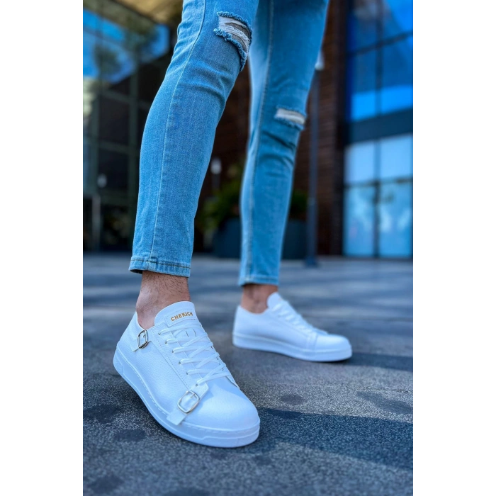 CH191 - CBT Side Buckle Erkek Ayakkabı BEYAZ
