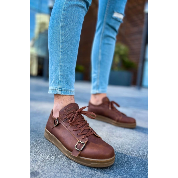 CH191 - CKT Side Buckle Erkek Ayakkabı TABA
