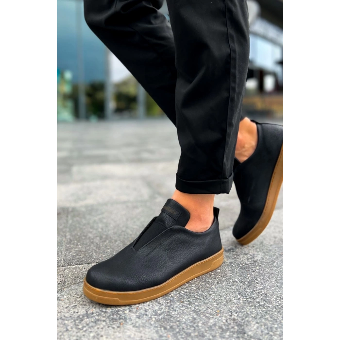 CH195 CKT حذاء رجالي صلب لون أسود