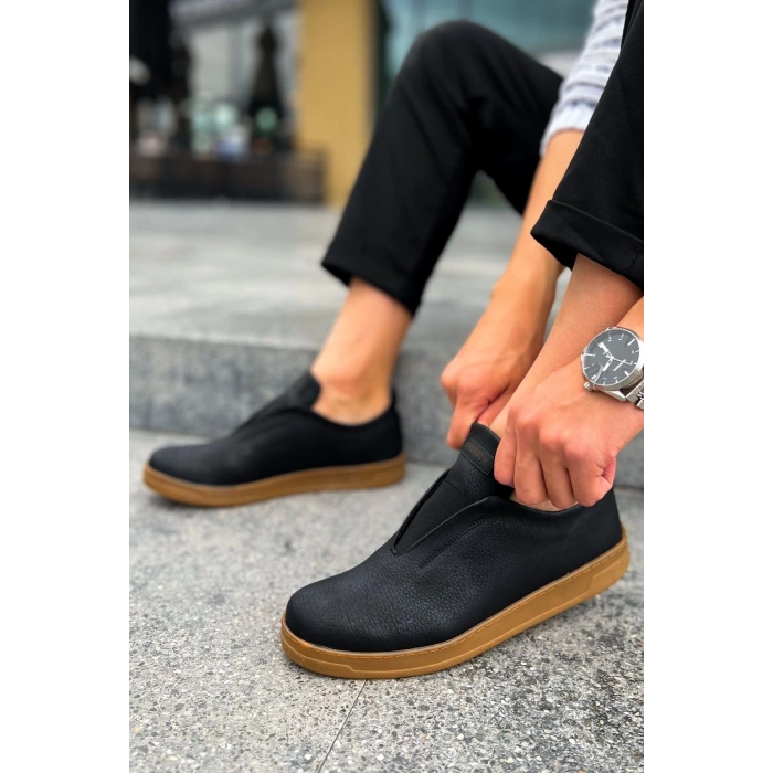 CH195 CKT حذاء رجالي صلب لون أسود