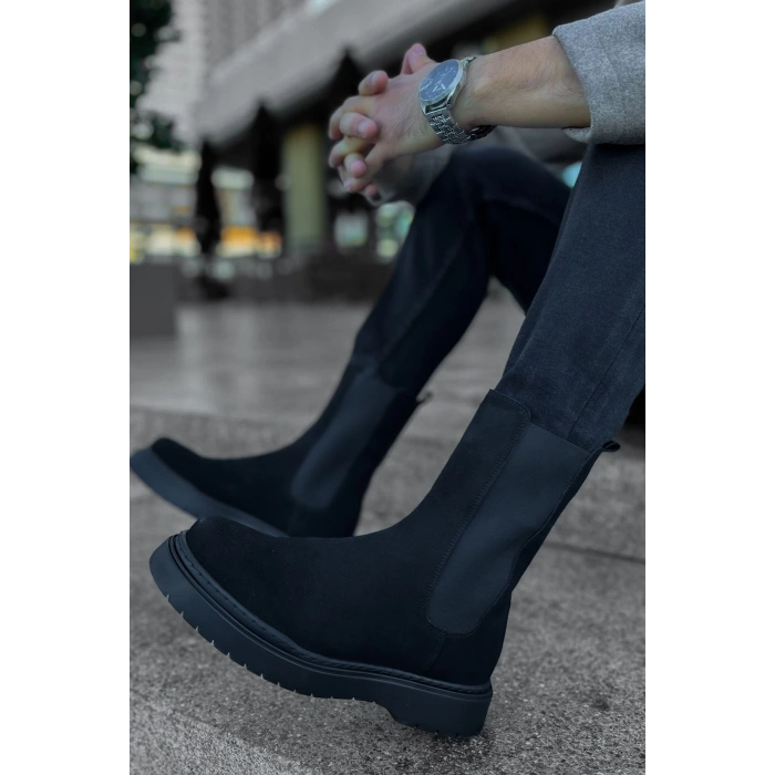 CH223 SRT Alaska Suede Mens Boot BLACK