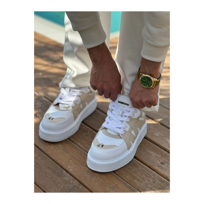 CH2407 - CBT Star-X Erkek Spor Ayakkabı BEYAZ / BEJ