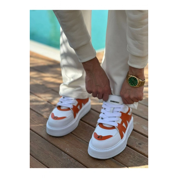 CH2407 - CBT Star-X Erkek Spor Ayakkabı Beyaz/Turuncu