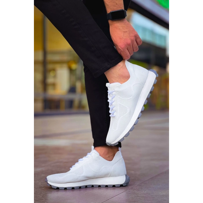 CH2409 - Triko Erkek Ayakkabı BEYAZ