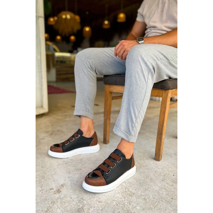 CH251 - GBT Mirror Furry Erkek Ayakkabı SIYAH/TABA