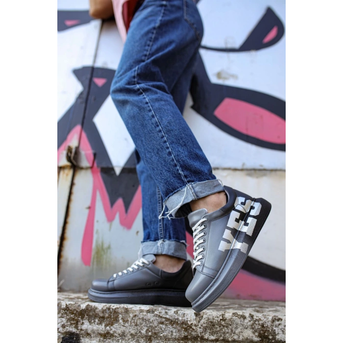 CH254 - CBT Pittura Erkek Ayakkabı 402 YS GRI / KOYU GRI