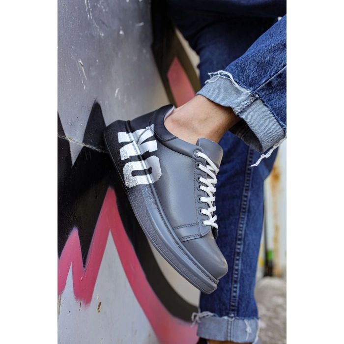 CH254 - CBT Pittura Erkek Ayakkabı 402 YS GRI / KOYU GRI