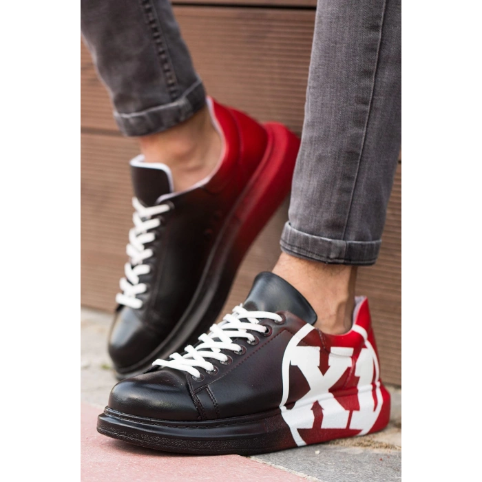 CH254 - CBT Pittura Erkek Ayakkabı 445 SIYAH / KIRMIZI X1