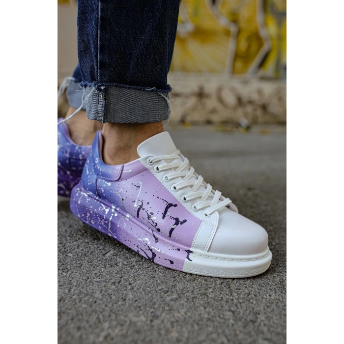 CH254 CBT Painting Mens Shoes 447 WHITE / PURPLE