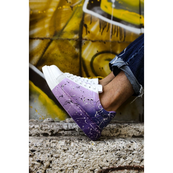 CH254 CBT Painting Mens Shoes 447 WHITE / PURPLE