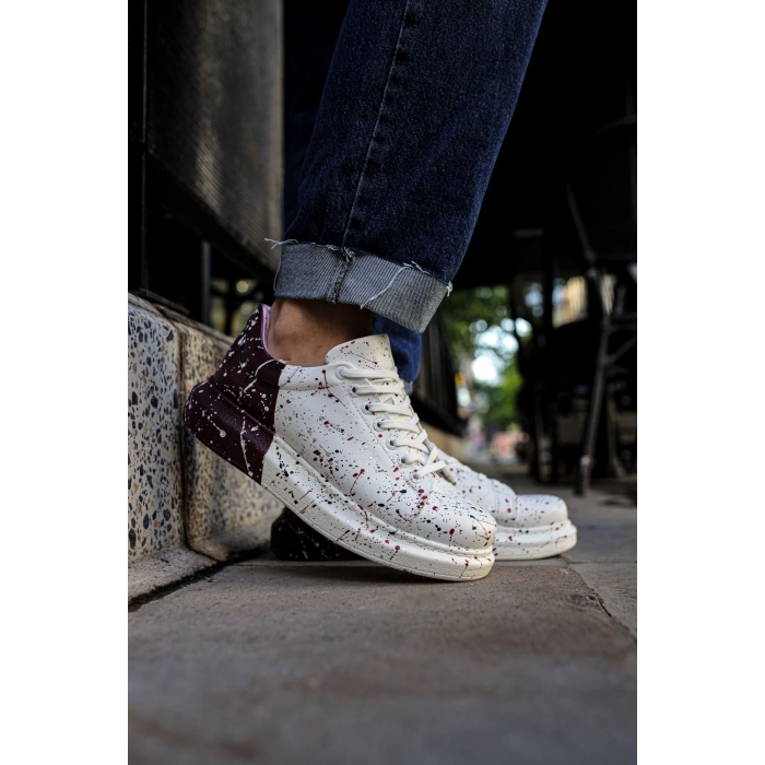 CH254 CBT Pittura Mens Shoes 517 RED / BLACK / DARK PURPLE SPLUSH