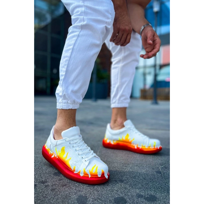 CH254 - CBT Pittura Erkek Ayakkabı 535 KIRMIZI ALEV