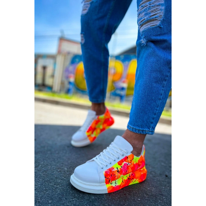 CH254 CBT Paint Mens Shoes 535 NEON ORANGE / BLACK RAIN