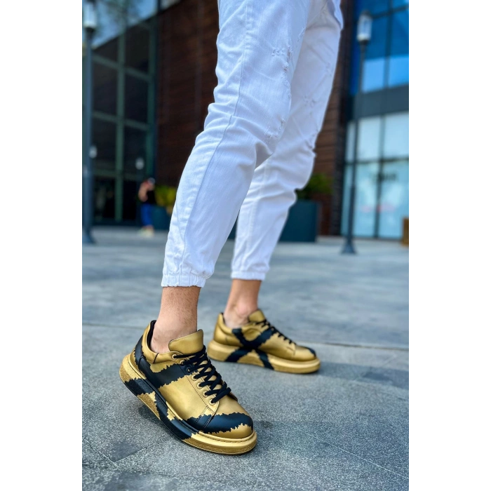 CH254 - CST Pittura Erkek Ayakkabı 549 GOLD SIYAH X