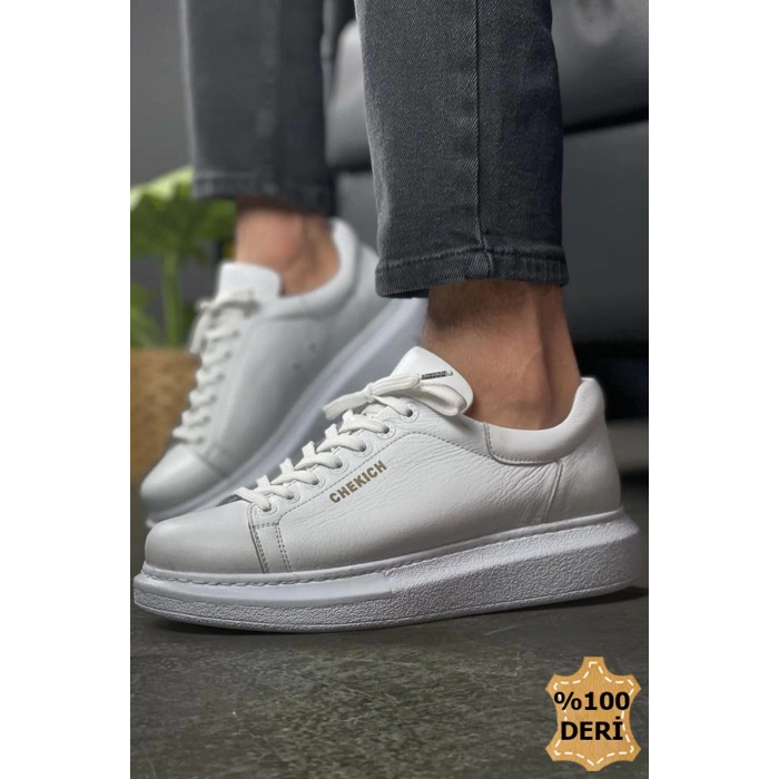 CH257 - DBT Estrella Deri Erkek Ayakkabı BEYAZ