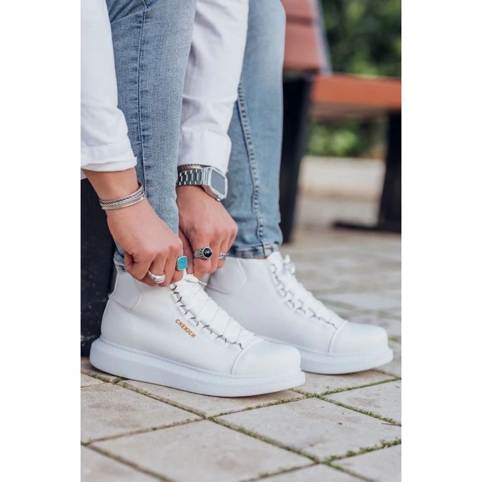 CH258 CBT Rome Mens Boots WHITE