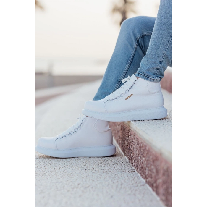 CH258 CBT Rome Mens Boots WHITE