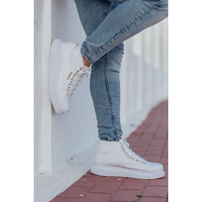 CH258 CBT Rome Mens Boots WHITE