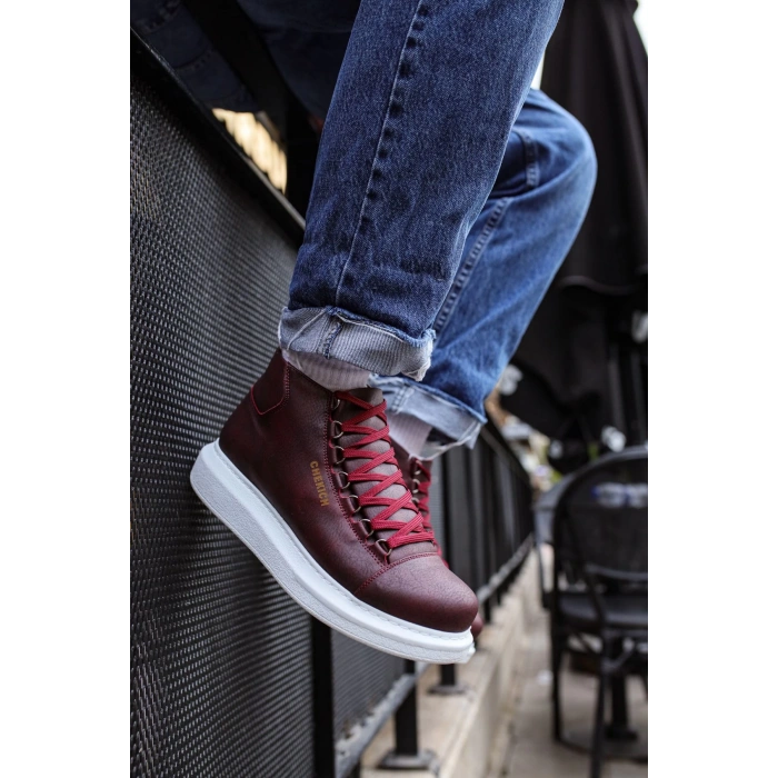 CH258 CBT Rome Mens Boots BURGUNDY