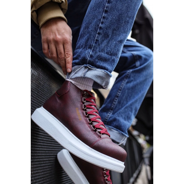 CH258 CBT Rome Mens Boots BURGUNDY