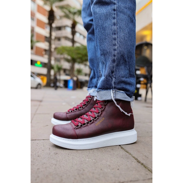 CH258 CBT Rome Mens Boots BURGUNDY