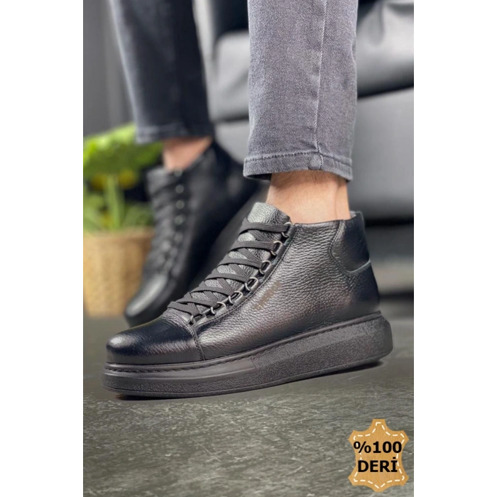CH258 - CST Roma Deri Erkek Bot SIYAH