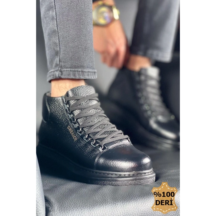 CH258 - CST Roma Deri Erkek Bot SIYAH