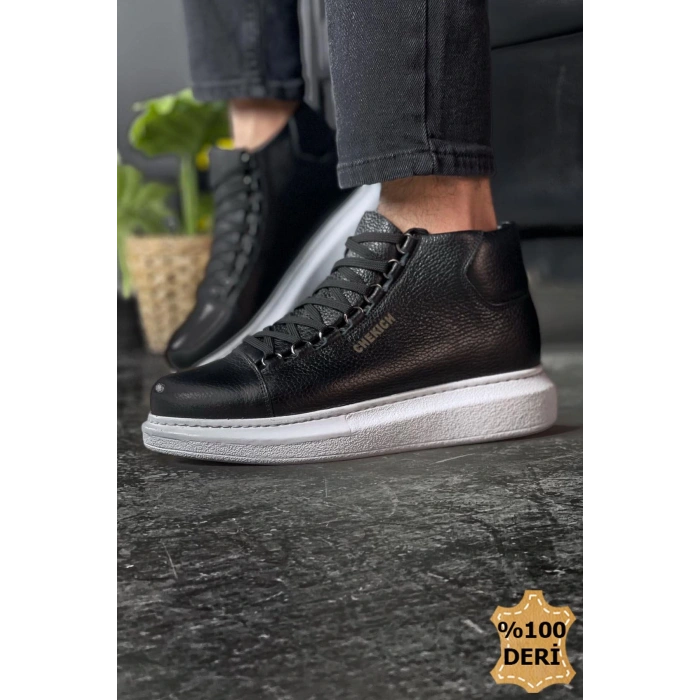 CH258 - DBT Roma Deri Erkek Bot SIYAH