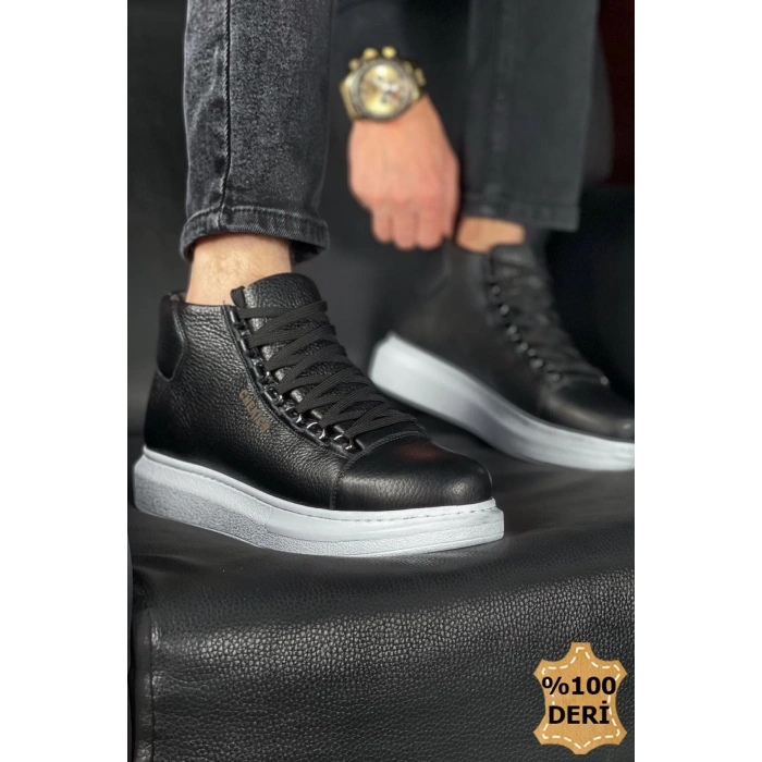 CH258 - DBT Roma Deri Erkek Bot SIYAH
