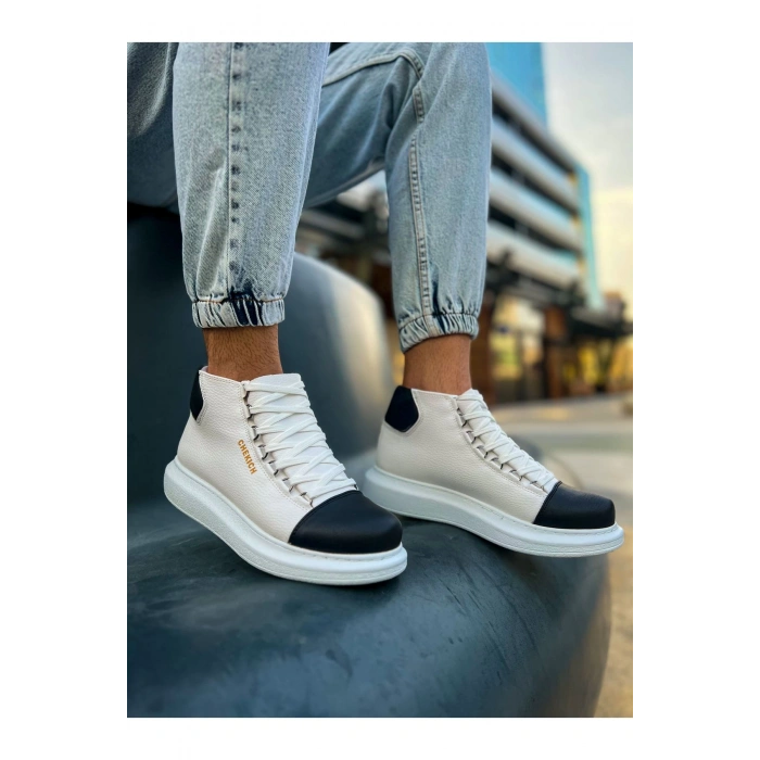 CH258 - GBT Roma Colourful Erkek Bot BEYAZ/SIYAH