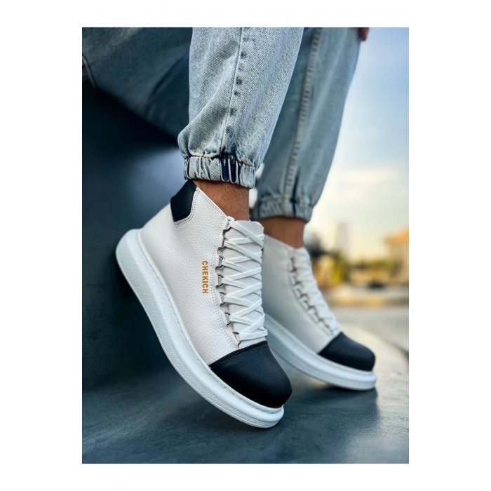 CH258 - GBT Roma Colourful Erkek Bot BEYAZ/SIYAH