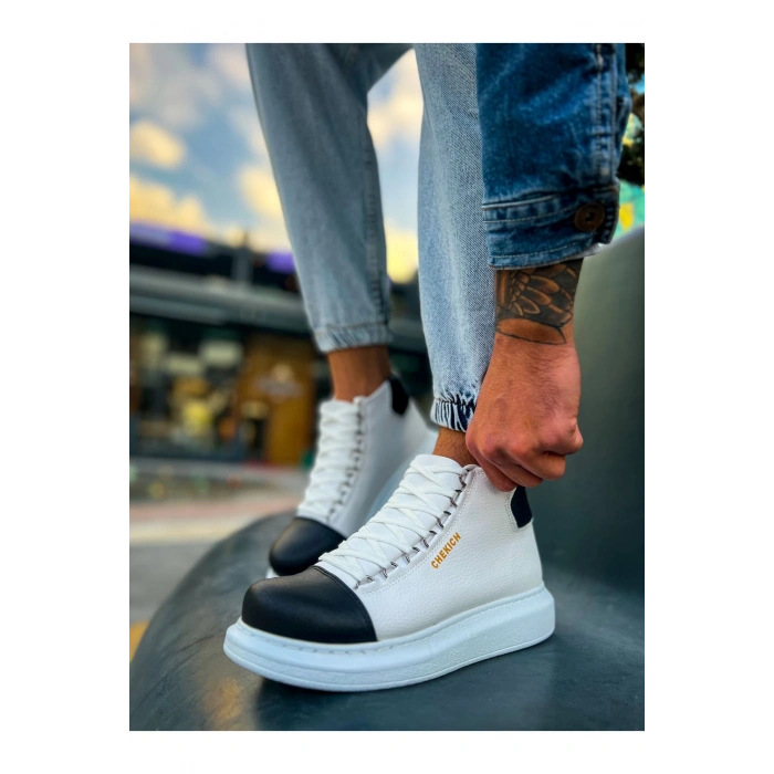 CH258 - GBT Roma Colourful Erkek Bot BEYAZ/SIYAH