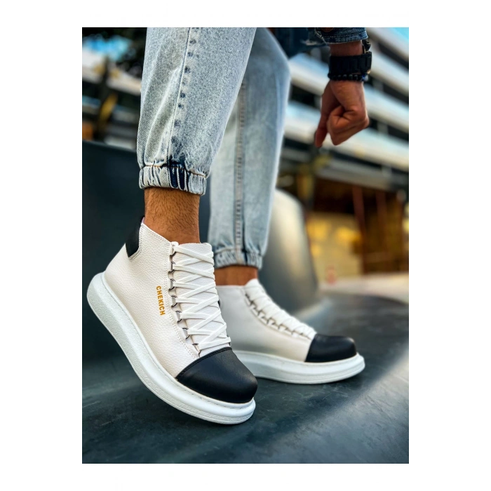 CH258 - GBT Roma Colourful Erkek Bot BEYAZ/SIYAH