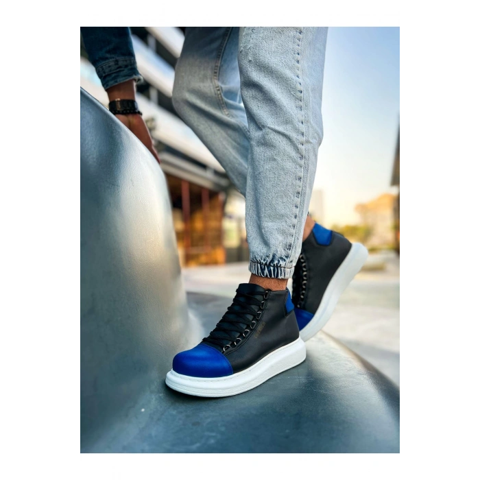 CH258 GBT Rome Colourful Mens Boot BLACK/SAX BLUE