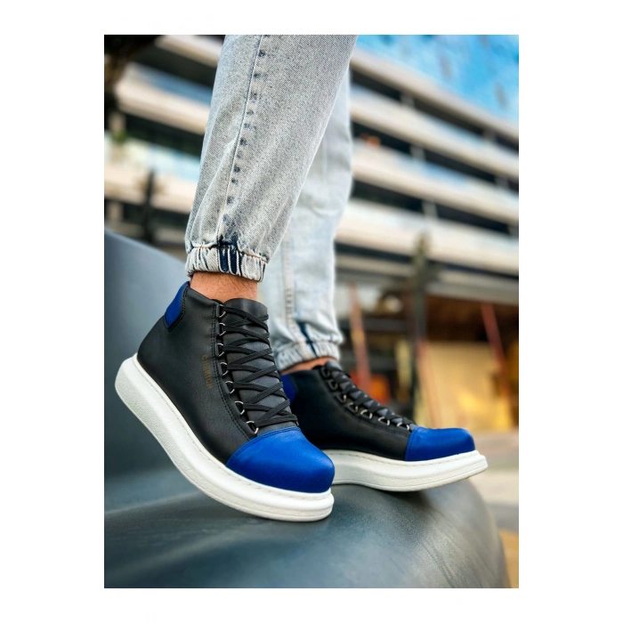 CH258 GBT Rome Colourful Mens Boot BLACK/SAX BLUE