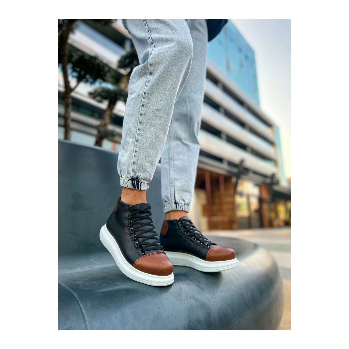 CH258 - GBT Roma Colourful Erkek Bot SIYAH/TABA